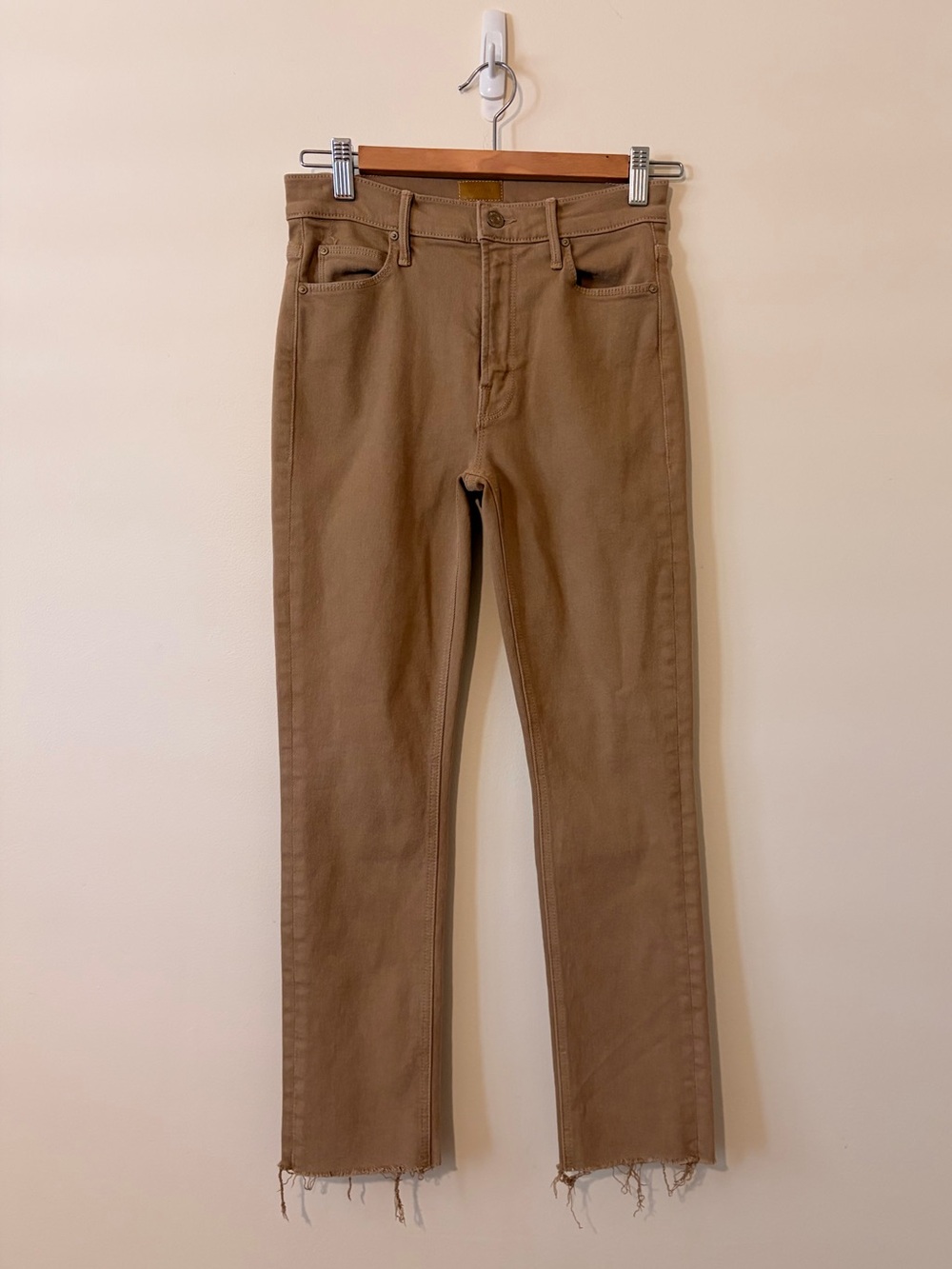 MOTHER Women's Straight-Leg Jeans in Brown Tan